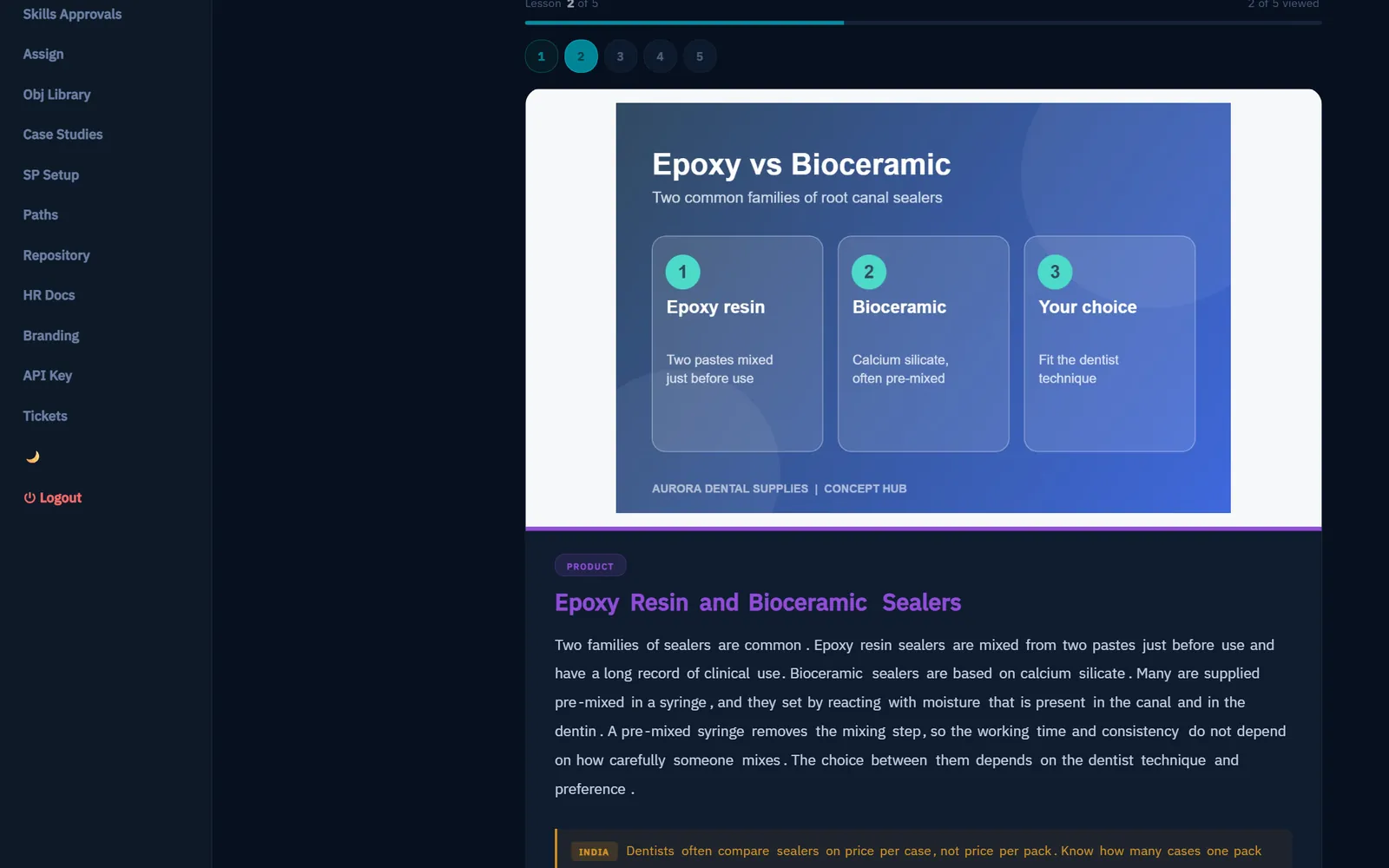A Concept Hub lesson