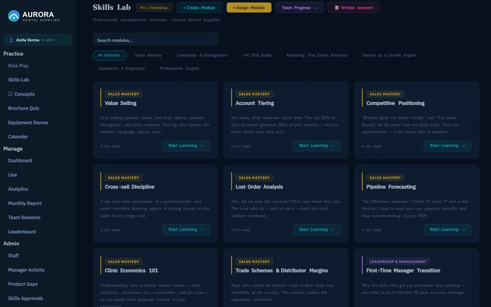 Skills Lab tracks